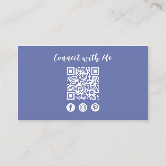 QR-Code für moderne Berufliche Social Media Visitenkarte (Rückseite)