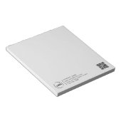 QR-Code für moderne Business-Logos, leicht grau Notizblock (angewinkelt)