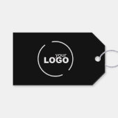 QR-Code für moderne Business-Logos, schwarze Preis Geschenkanhänger (Vorderseite (Horizontal))