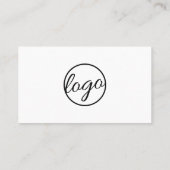 QR-Code für moderne, einfache Schwarzweiß-Logos Visitenkarte (Rückseite)