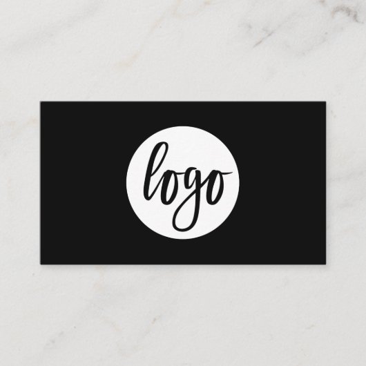 QR-Code für moderne einfache, weiße und schwarze L Visitenkarte (Vorderseite)