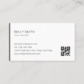 QR-Code für moderne Farbblöcke Visitenkarte (Rückseite)