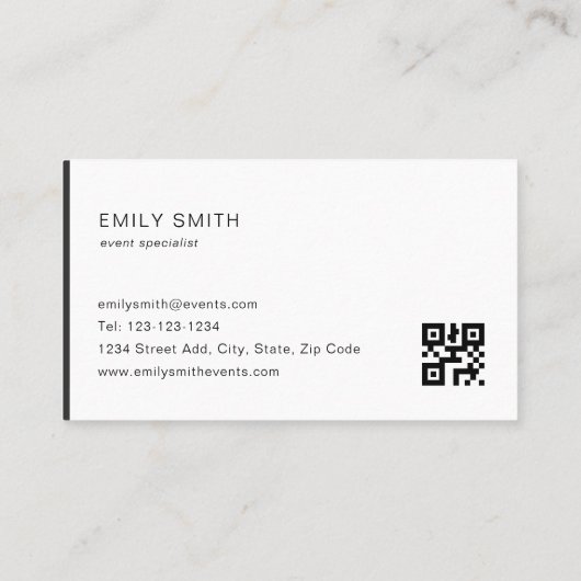 QR-Code für moderne Farbblöcke Visitenkarte (Rückseite)