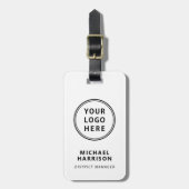 QR-Code für moderne Firmenlogos Gepäckanhänger (Vorderseite vertikal)