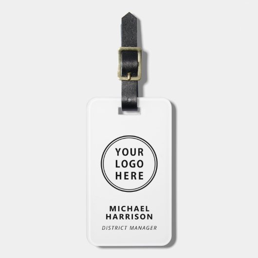 QR-Code für moderne Firmenlogos Gepäckanhänger (Vorderseite vertikal)