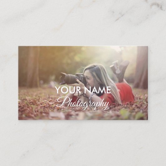 QR-Code für moderne Fotografie und soziale Medien Visitenkarte (Vorderseite)