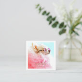 QR-Code für moderne Frame-Foto Quadratische Visitenkarte (Stehend Vorderseite)