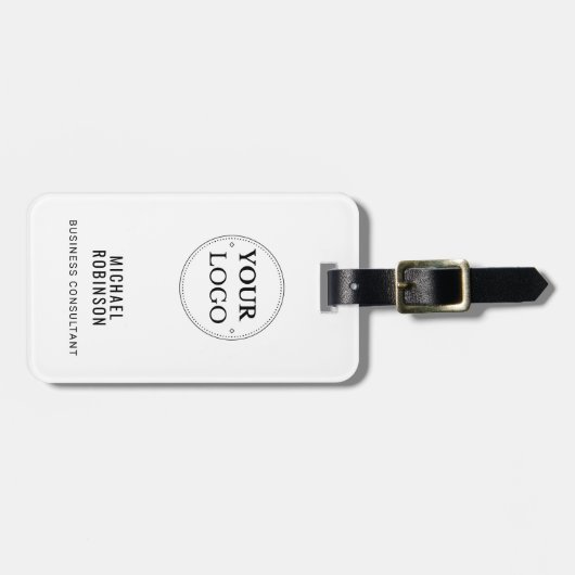 QR-Code für moderne Geschäftslogos Gepäckanhänger (Vorderseite horizontal)