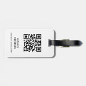 QR-Code für moderne Geschäftslogos Gepäckanhänger (Rückseite horizontal)