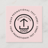 QR-Code für moderne Geschäftslogos - rot Quadratische Visitenkarte (Vorderseite)