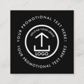 QR-Code für moderne Geschäftslogos Schwarz-weiß Quadratische Visitenkarte (Vorderseite)