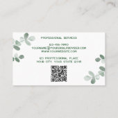 QR-Code für moderne Grünpflanzen Visitenkarte (Rückseite)