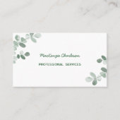 QR-Code für moderne Grünpflanzen Visitenkarte (Vorderseite)