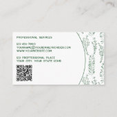 QR-Code für moderne Grünpflanzen Visitenkarte (Rückseite)