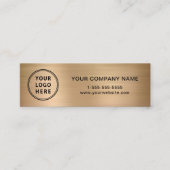 QR-Code für moderne Logos Gold Mini Visitenkarte (Vorderseite)