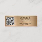 QR-Code für moderne Logos Gold Mini Visitenkarte (Rückseite)