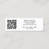 QR-Code für moderne Logos Mini Visitenkarte (Rückseite)