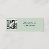 QR-Code für moderne Logos Mini Visitenkarte (Rückseite)