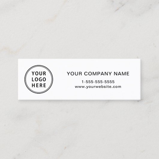 QR-Code für moderne Logos Mini Visitenkarte (Vorderseite)