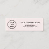 QR-Code für moderne Logos Rosa Mini Visitenkarte (Vorderseite)