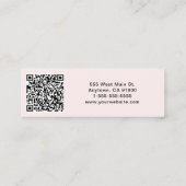 QR-Code für moderne Logos Rosa Mini Visitenkarte (Rückseite)