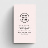 QR-Code für moderne Logos Rosa Visitenkarte