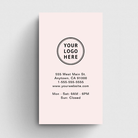 QR-Code für moderne Logos Rosa Visitenkarte