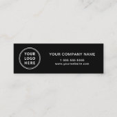 QR-Code für moderne Logos schwarz Mini Visitenkarte (Vorderseite)