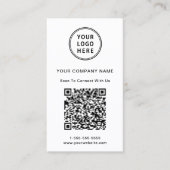 QR-Code für moderne Logos Visitenkarte (Vorderseite)