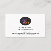 QR-Code für moderne Logos Weiße Visitenkarte (Vorderseite)