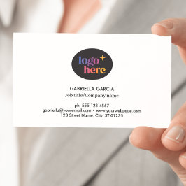 QR-Code für moderne Logos Weiße Visitenkarte