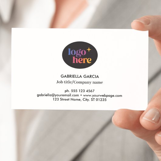 QR-Code für moderne Logos Weiße Visitenkarte