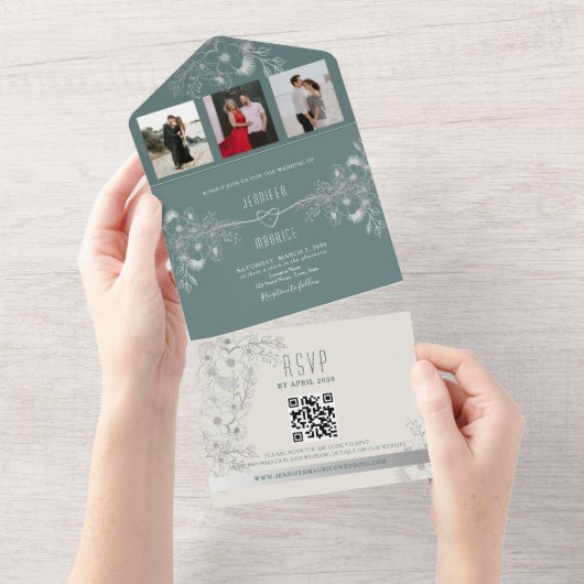 QR-Code für moderne Magensonde All In One Einladung (Abreißen)