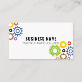 QR-Code für moderne mechanische Logos Visitenkarte (Vorderseite)