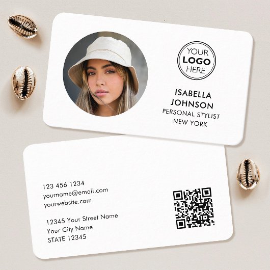 QR-Code für moderne Minimalistische Fotos Visitenkarte