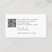 QR-Code für moderne Minimalistische Makeup-Künstle Visitenkarte (Rückseite)