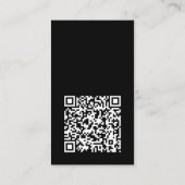 QR-Code für moderne Minimalistische schwarze, vert Visitenkarte (Rückseite)