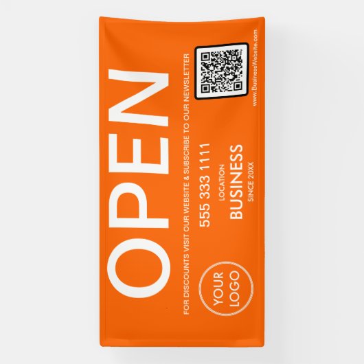 QR-Code für moderne Orange Business-Logos Banner (Vertikal)