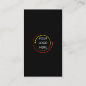 QR-Code für moderne schwarze soziale Medien Visitenkarte (Rückseite)