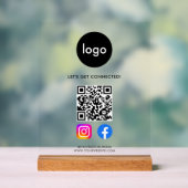 QR-Code für moderne soziale Medien Acrylschild (Neutral)