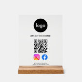 QR-Code für moderne soziale Medien Acrylschild (Vorderseite)