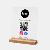 QR-Code für moderne soziale Medien Acrylschild (Winkel)