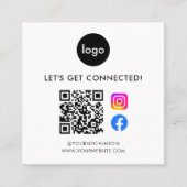 QR-Code für moderne soziale Medien Quadratische Visitenkarte (Vorderseite)