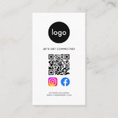 QR-Code für moderne soziale Medien Visitenkarte (Vorderseite)