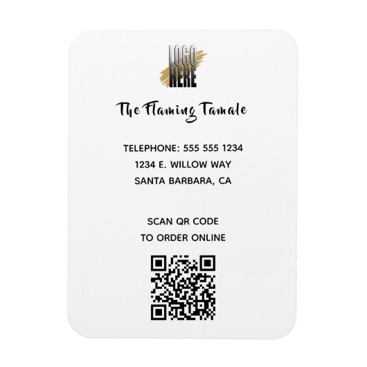 QR-Code für moderne Unternehmen Magnet (Vertikal)