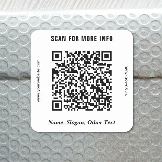 QR-Code für moderne Unternehmen Quadratischer Aufkleber