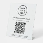 QR-Code für moderne Unternehmen Sockelschild (Vorderseite)