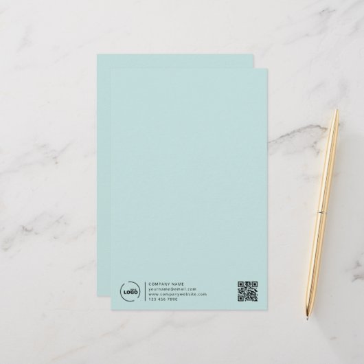 QR-Code für moderne Unternehmen - Türkisch Briefpapier (Vorderseite/Rückseite Beispiel)