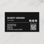 QR-Code für moderne Unternehmen Visitenkarte (Rückseite)