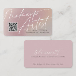 QR-Code für moderne Visitenkarten für Makeup-Künst Visitenkarte